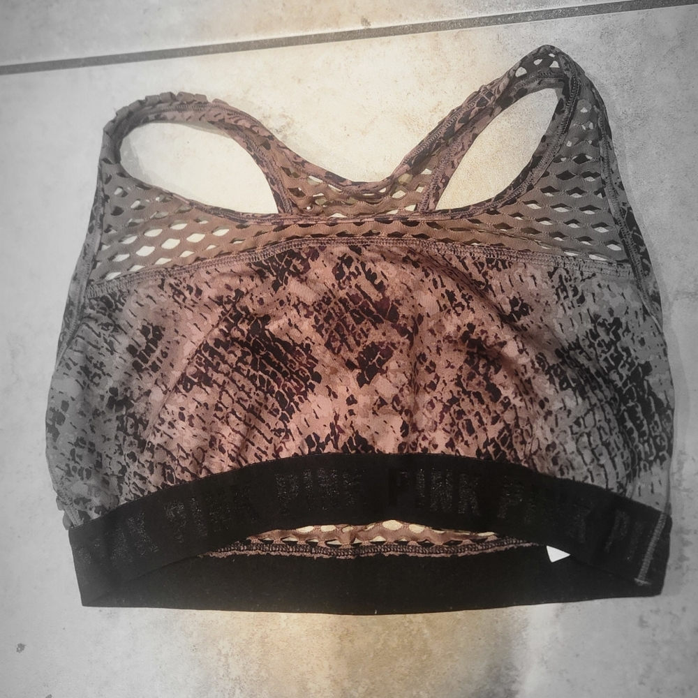 Victoria's Secret Pink Snake Print Sports Bra